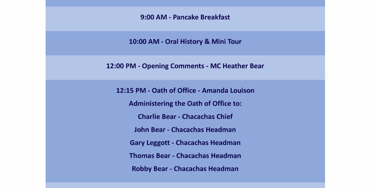 Swearing In Ceremony – Agenda